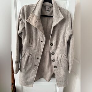 Avalanche Light Gray Button-Up Trench Coat